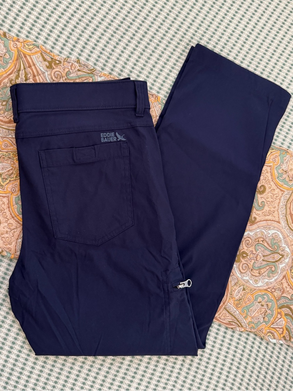Eddie Bauer Rainier Hiking Pants Navy Blue Men’s 32x30 Cargo Pocket Tech Pants